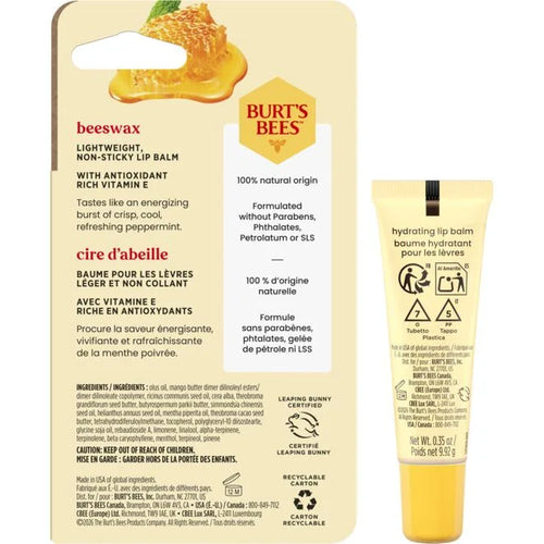 Hydrating Lip Balm Beeswax 2-pack stick and squeeze