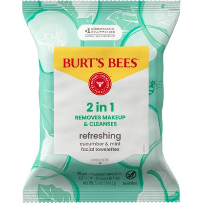Facial Cleansing Towelettes - Cucumber & Mint-30 count