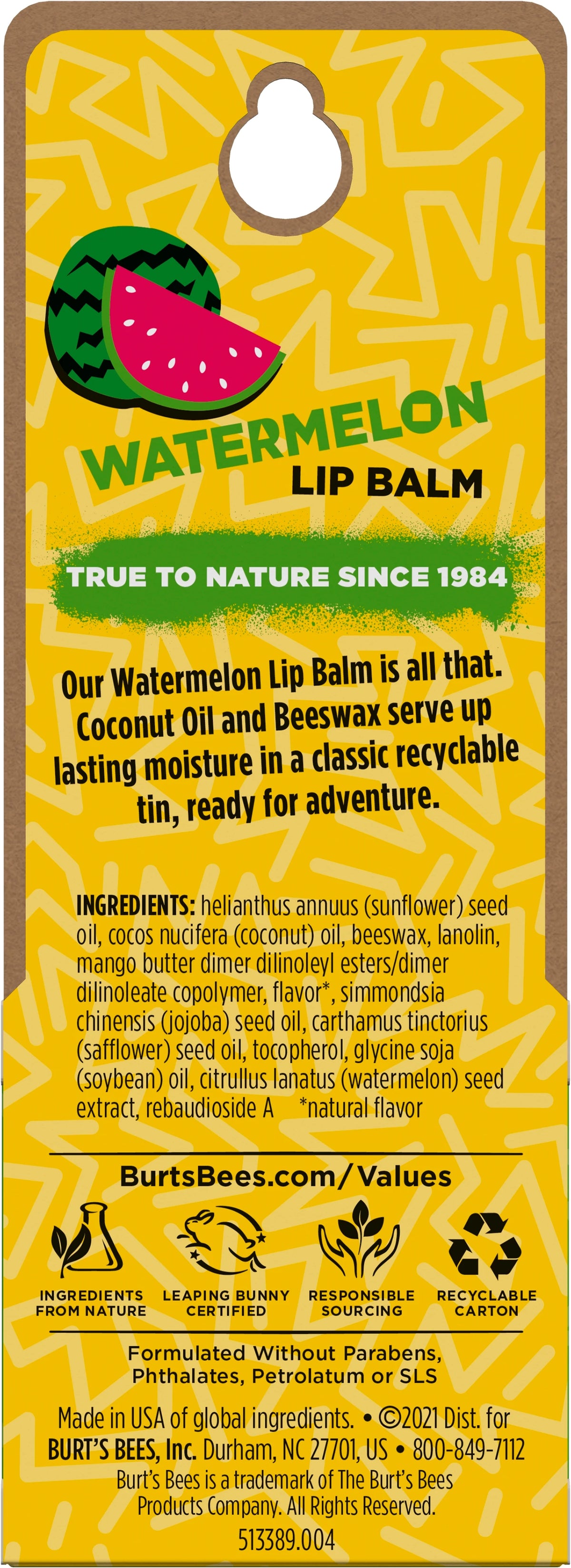 Moisturizing Retro Lip Balm Tin-Watermelon