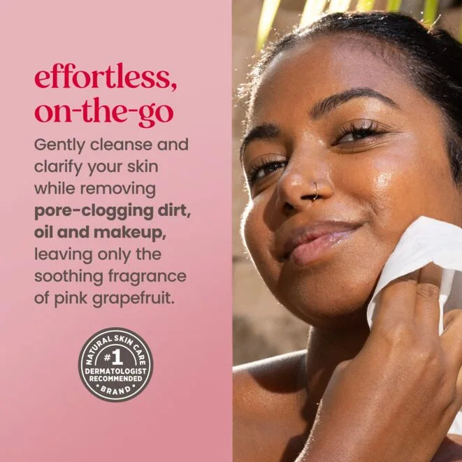 Facial Cleansing Towelettes - Pink Grapefruit-30 count