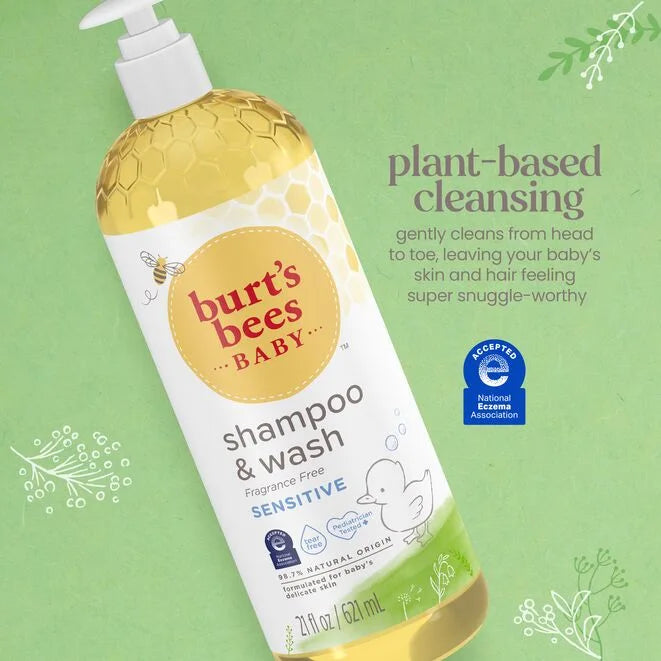 Baby Bee Shampoo & Wash - Fragrance Free-12 fl oz