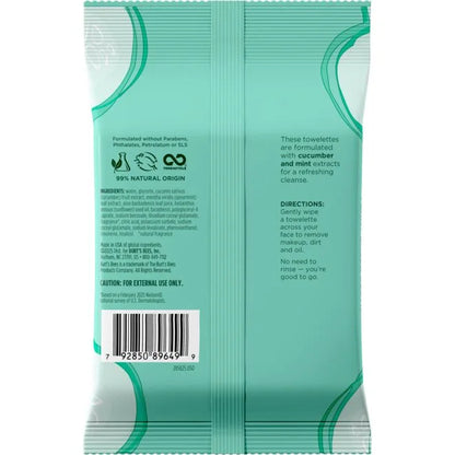 Facial Cleansing Towelettes - Cucumber & Mint-30 count