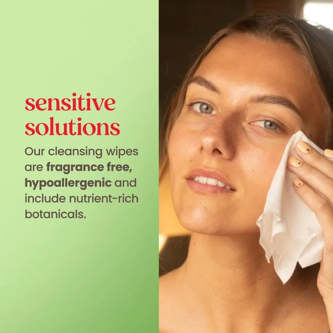 Sensitive Facial Cleansing Towelettes with Aloe Vera-10 count