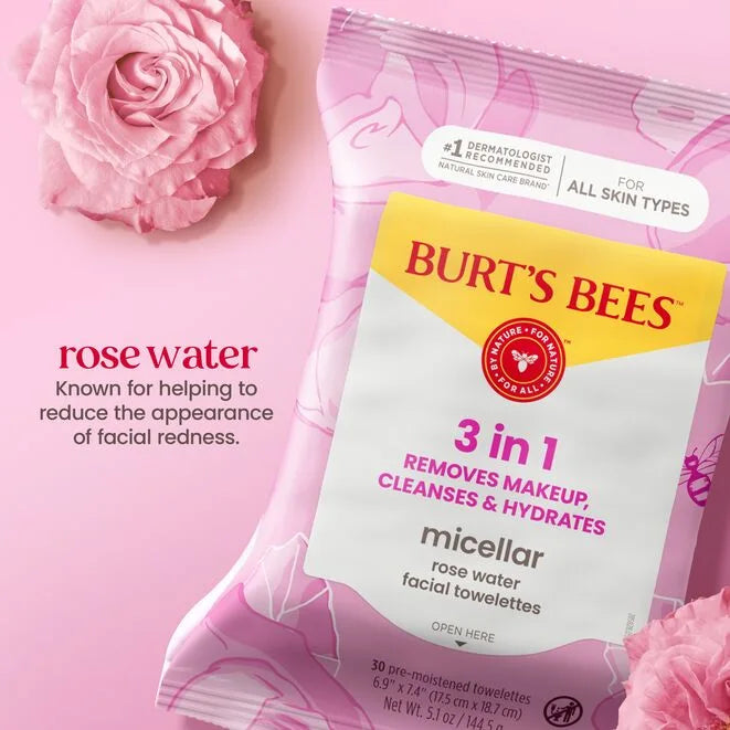 Micellar Makeup Removing Towelettes - Rose-10 count