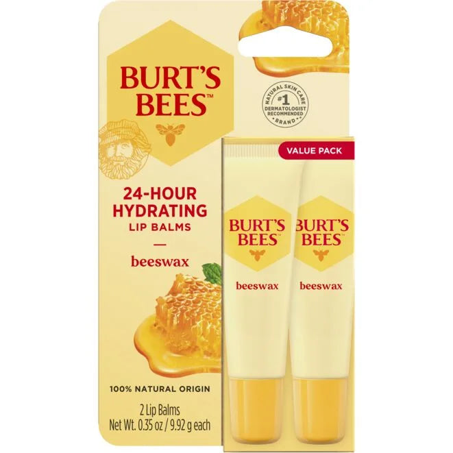 Hydrating Lip Balm Beeswax 2-pack stick and squeeze