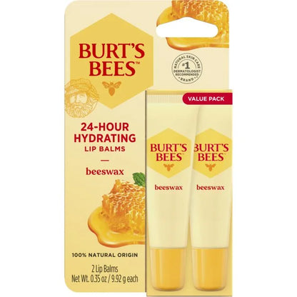 Hydrating Lip Balm Beeswax 2-pack stick and squeeze