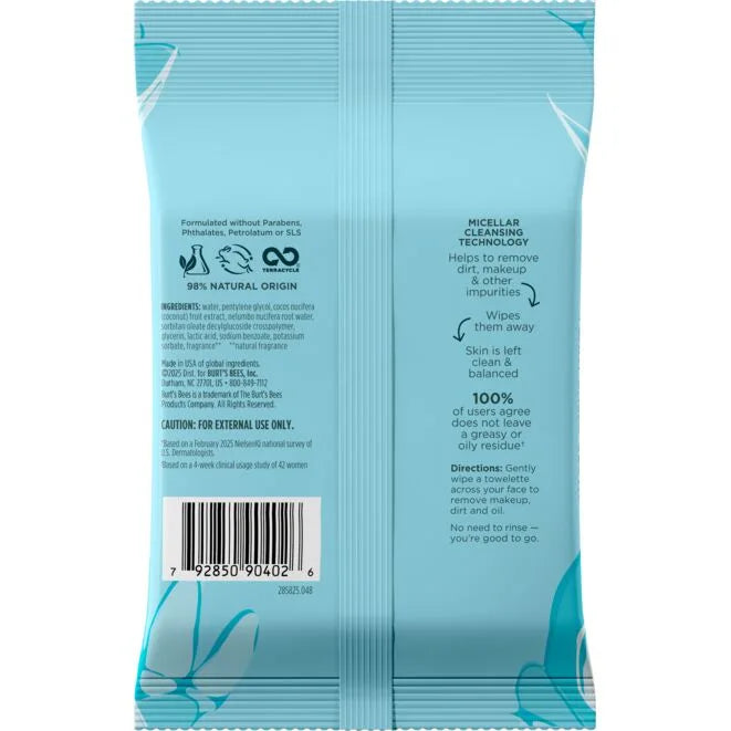 Micellar Makeup Removing Towelettes with Coconut & Lotus-10 count