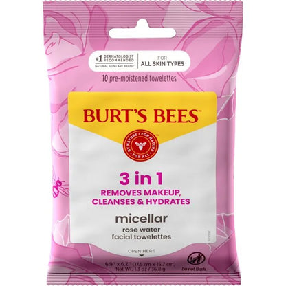 Micellar Makeup Removing Towelettes - Rose-10 count