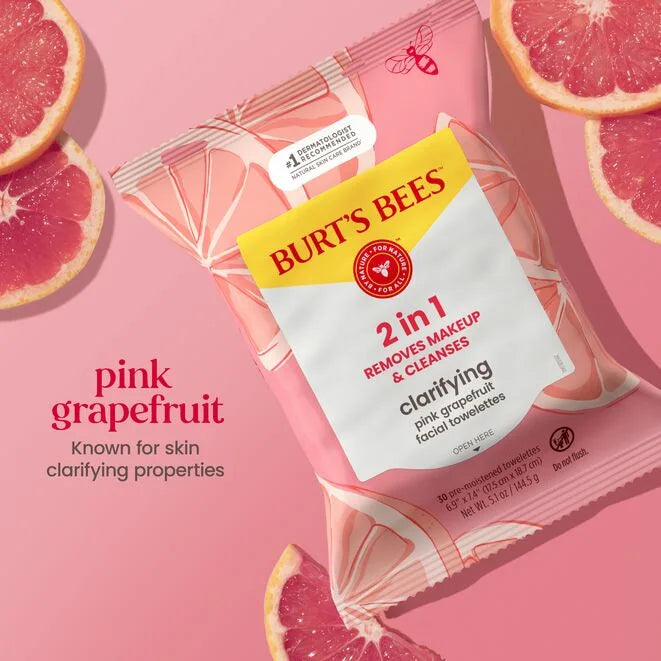 Facial Cleansing Towelettes - Pink Grapefruit-30 count