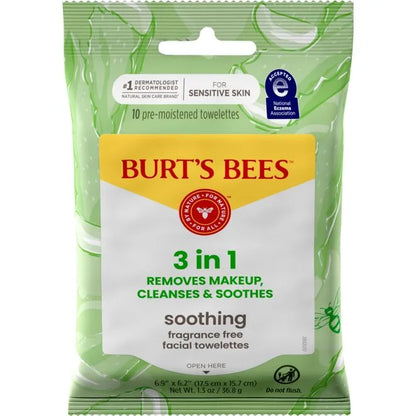 Sensitive Facial Cleansing Towelettes with Aloe Vera-10 count