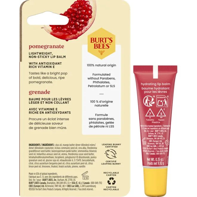 Hydrating Lip Balm Beeswax 2-pack stick and squeeze